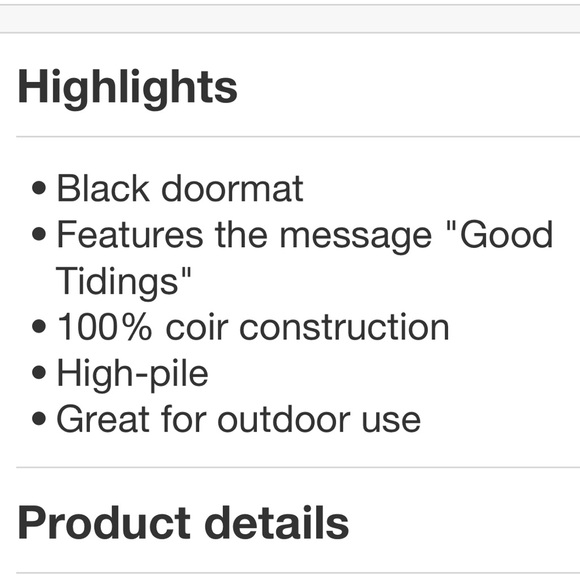 STUDIO MCGEE NWT good tiding outdoor coir doormat -1’2”x2’6” - Picture 5 of 5